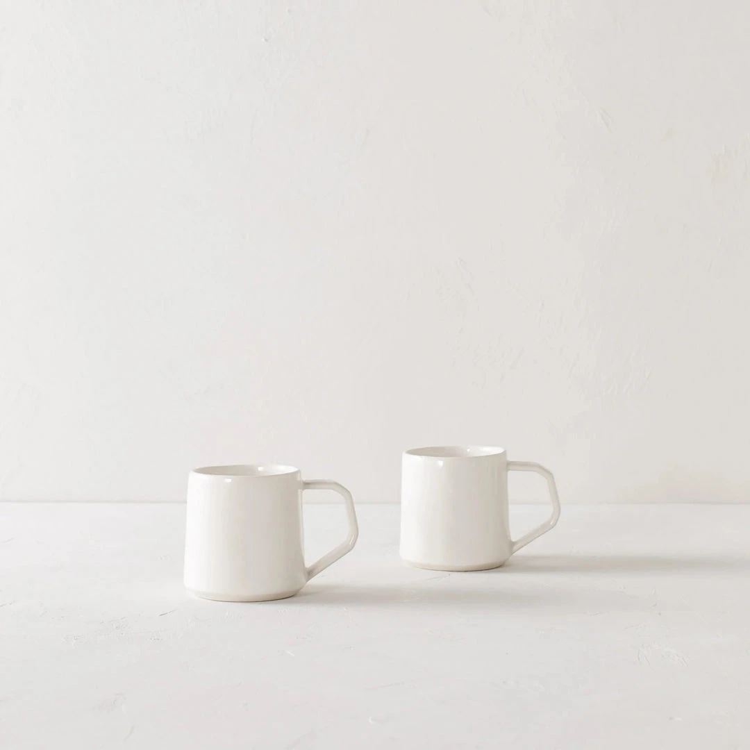 Convivial Minimal Porcelain Mug Set 3 Convivial Minimal Porcelain Mug Set