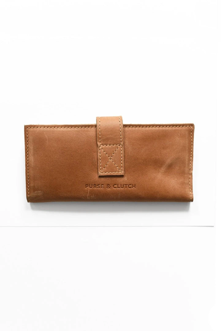 Purse & Clutch Leather Wallet - Caramel 7 Purse & Clutch Leather Wallet - Caramel