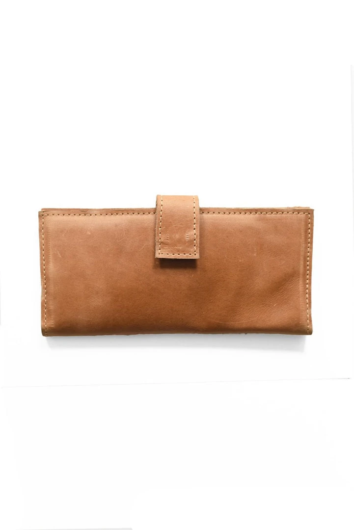 Purse & Clutch Leather Wallet - Caramel 3 Purse & Clutch Leather Wallet - Caramel