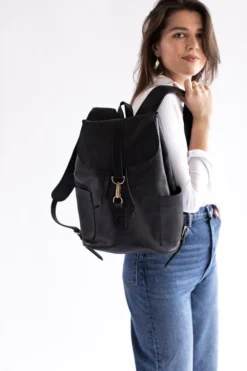 Abby Alley Handcrafted Adelaide Backpack - Black