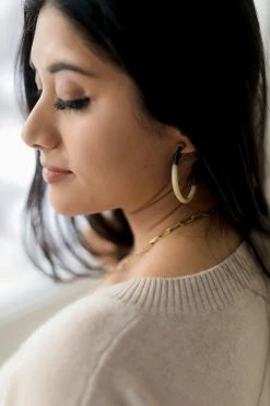 Abby Alley Best Sellers Large Amber Horn Hoops