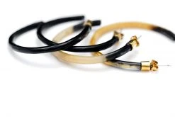 Abby Alley Best Sellers Large Amber Horn Hoops