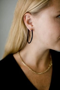 Abby Alley Best Sellers Large Amber Horn Hoops