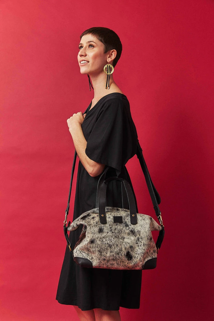 Abby Alley Ellen Handbag - Black Cow Hair Handcrafted 4 Abby Alley Ellen Handbag - Black Cow Hair Handcrafted