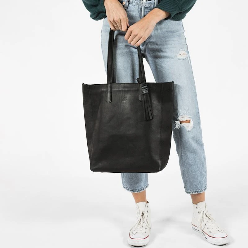 Abby Alley Handcrafted Joanie Tote - Black 4 Abby Alley Handcrafted Joanie Tote - Black