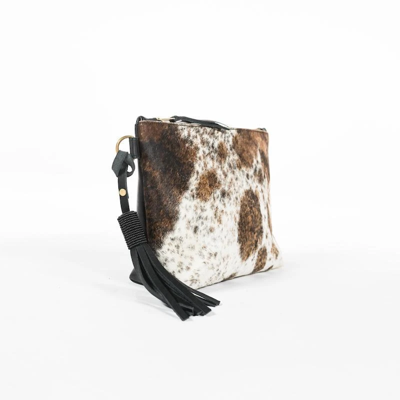 Abby Alley Handcrafted Keely Clutch - Black Cow Hair 8 Abby Alley Handcrafted Keely Clutch - Black Cow Hair