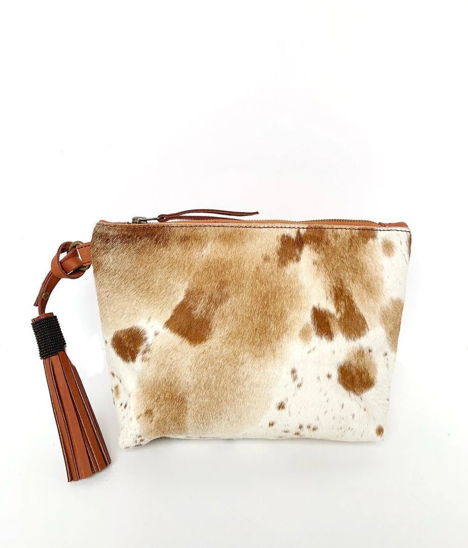 Abby Alley Keely Clutch - Chestnut Cow Hair 3 Abby Alley Keely Clutch - Chestnut Cow Hair