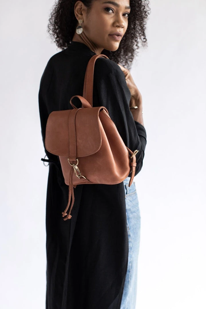 Abby Alley Mini Adelaide Backpack - Chestnut Accessories 4 Abby Alley Mini Adelaide Backpack - Chestnut Accessories
