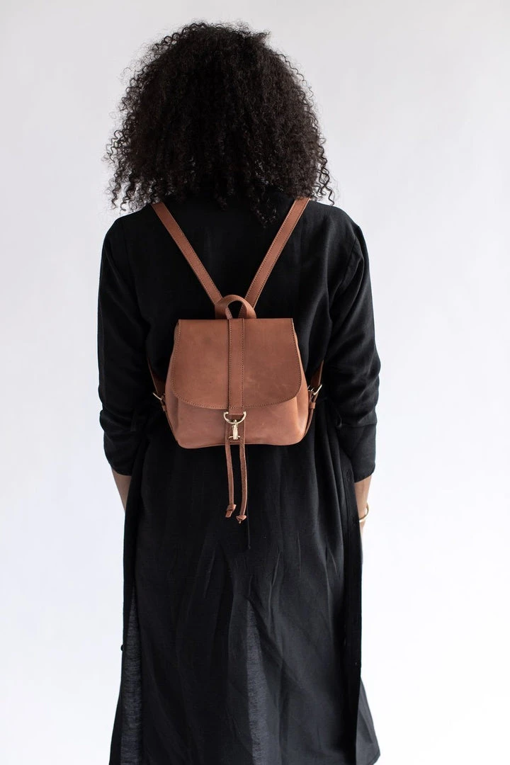 Abby Alley Mini Adelaide Backpack - Chestnut Accessories 6 Abby Alley Mini Adelaide Backpack - Chestnut Accessories