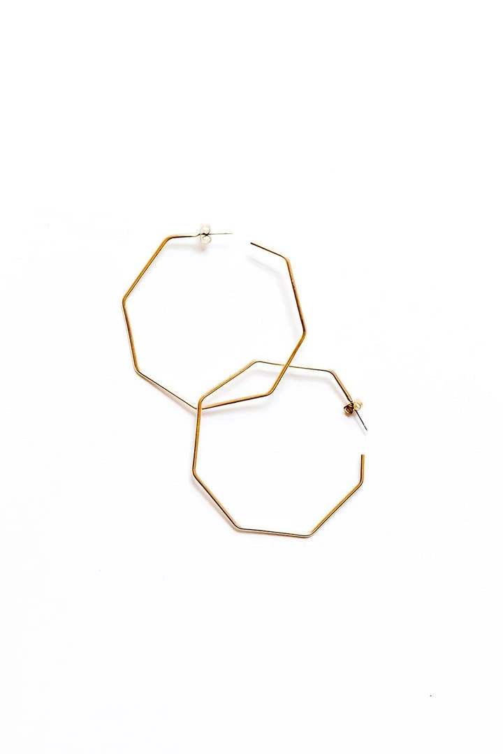 Abby Alley Octagon Hoop Earrings 3 Abby Alley Octagon Hoop Earrings