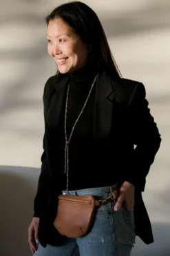 Abby Alley Handcrafted Sling Bag - Chestnut