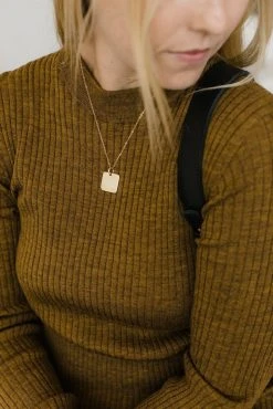 Abby Alley Jewelry Square Pendant Necklace