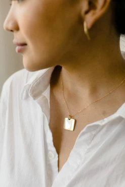 Abby Alley Jewelry Square Pendant Necklace