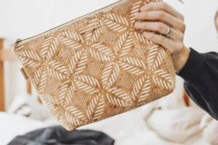 Carry Courage Home Goods Adventurer Cork Cosmetics Bag - Silver