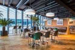 Emeco Alfi Recycled High Back Barstool - Ash