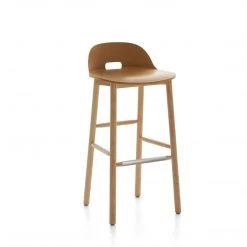 Emeco Alfi Recycled Low Back Barstool - Ash