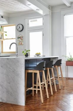 Emeco Alfi Recycled Low Back Barstool - Ash