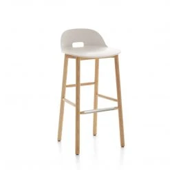 Emeco Alfi Recycled Low Back Barstool - Ash