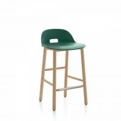 Emeco Alfi Recycled Low Back Counter Stool - Ash Furniture