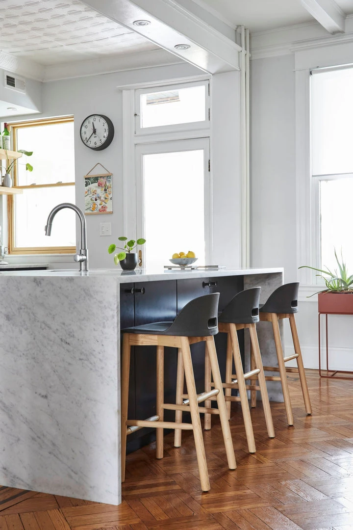 Emeco Furniture Alfi Recycled Low Back Counter Stool - Dark Ash 4 Emeco Furniture Alfi Recycled Low Back Counter Stool - Dark Ash