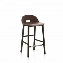 Emeco Furniture Alfi Recycled Low Back Counter Stool - Dark Ash 14 Emeco Furniture Alfi Recycled Low Back Counter Stool - Dark Ash