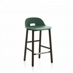 Emeco Furniture Alfi Recycled Low Back Counter Stool - Dark Ash 15 Emeco Furniture Alfi Recycled Low Back Counter Stool - Dark Ash