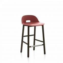 Emeco Furniture Alfi Recycled Low Back Counter Stool - Dark Ash 16 Emeco Furniture Alfi Recycled Low Back Counter Stool - Dark Ash