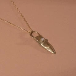 Iron Oxide Brass Shield Necklace Jewelry