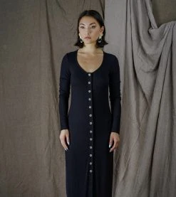 Altar Ila Upcycled Modal Dress - Black Clothing