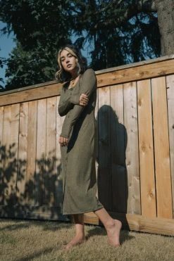 Altar Clothing Ila Upcycled Dress - Gilded Olive