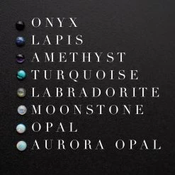 Iron Oxide Jewelry Stacked Moon Necklace