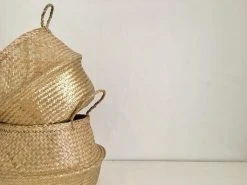 Amante Marketplace Kophinos Basket - Gold