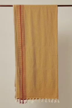 Anatolico Matia Turkish Blanket / Scarf - Mustard