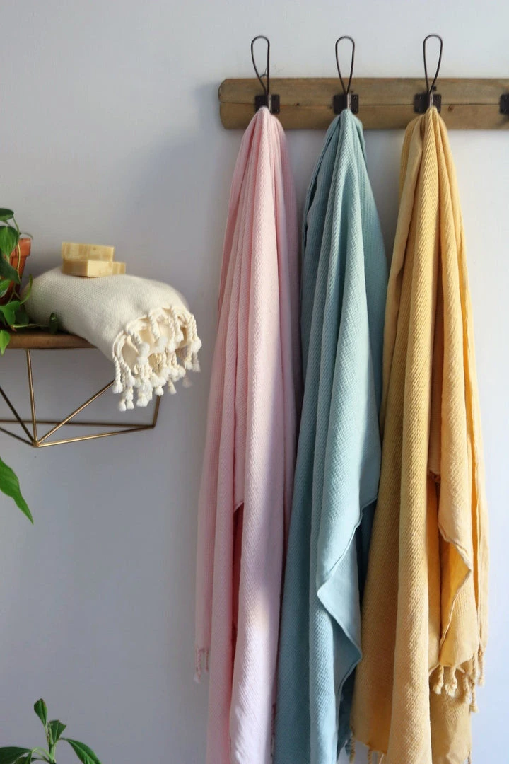 Anatolico Best Sellers Waffle Weave Turkish Towel - Pink 5 Anatolico Best Sellers Waffle Weave Turkish Towel - Pink