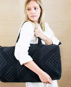 Anchal Arrow Stitch Weekender Bag