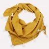 Anchal Accessories Grid Scarf With Tassels - Gold 1 Anchal Accessories Grid Scarf With Tassels - Gold
