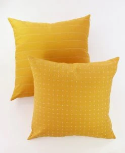 Anchal Cross Stitch Throw Pillow - Mustard Home Goods 8 Anchal Cross Stitch Throw Pillow - Mustard Home Goods