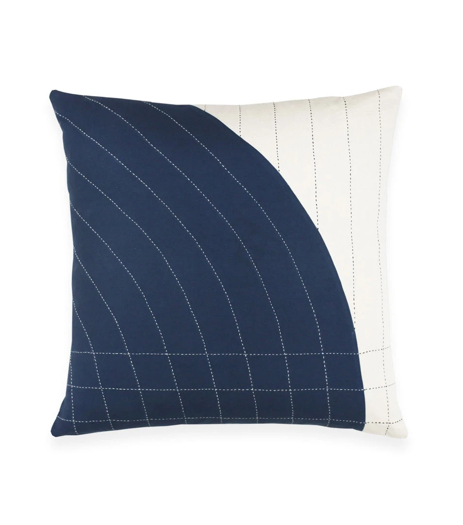 Anchal Curve Throw Pillow - Navy Home Goods 3 Anchal Curve Throw Pillow - Navy Home Goods