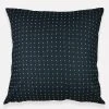 Anchal Home Goods Cross Stitch Euro Throw Pillow - Charcoal