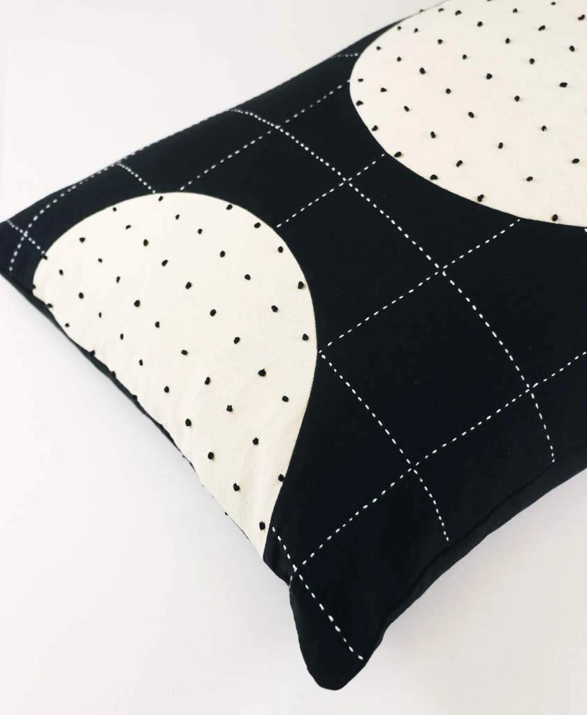 Anchal Lunar Dot Lumbar Pillow - Charcoal 11 Anchal Lunar Dot Lumbar Pillow - Charcoal