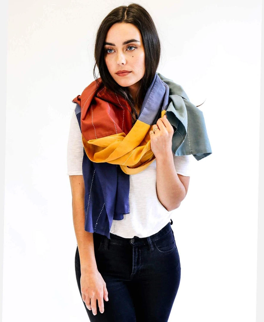 Anchal Accessories Rainbow Colorblock Scarf 7 Anchal Accessories Rainbow Colorblock Scarf
