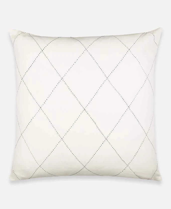 Anchal Home Goods Diamond Stitch Euro Throw Pillow - Bone 3 Anchal Home Goods Diamond Stitch Euro Throw Pillow - Bone