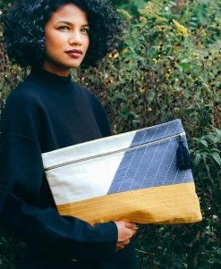 Anchal Asha Colorblock Oversized Pouch Accessories