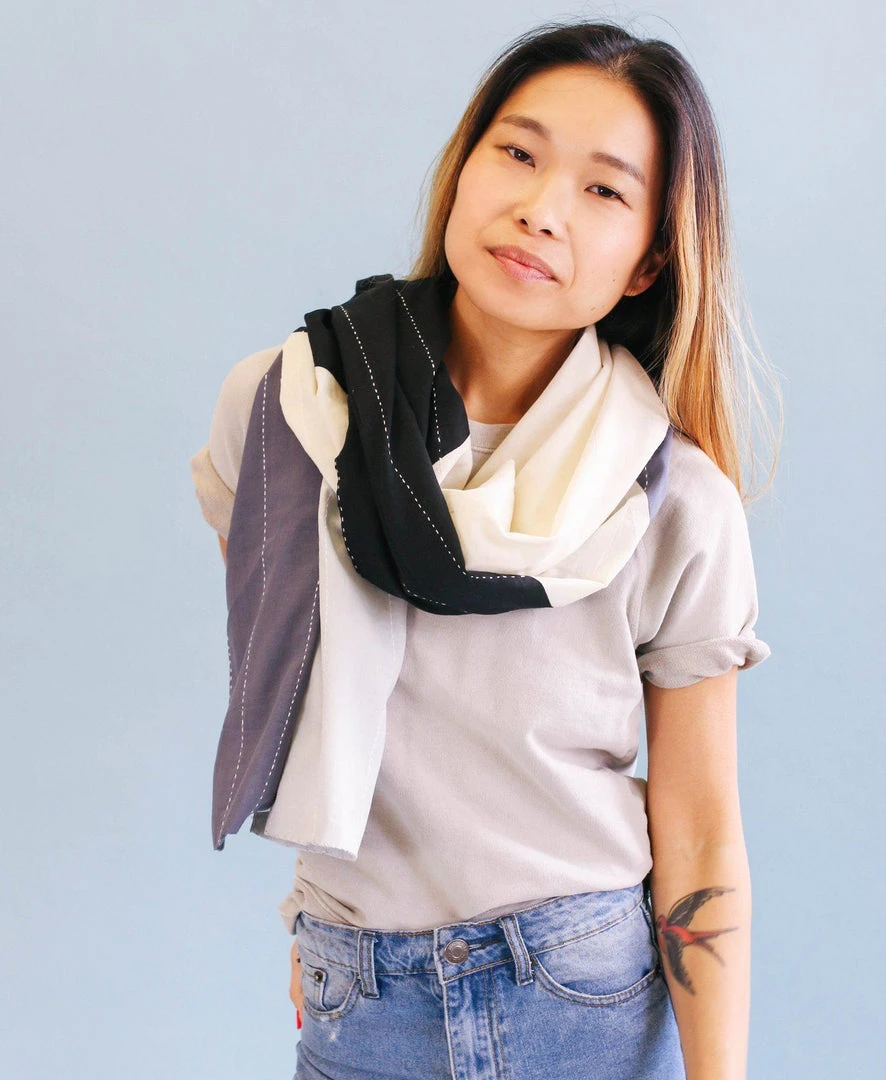 Anchal Naari Colorblock Scarf Accessories 4 Anchal Naari Colorblock Scarf Accessories