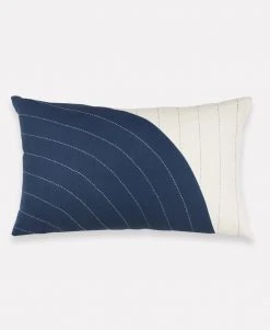 Anchal Home Goods Curve Lumbar Pillow - Navy