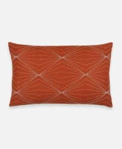 Anchal Home Goods Prism Lumbar Pillow - Rust