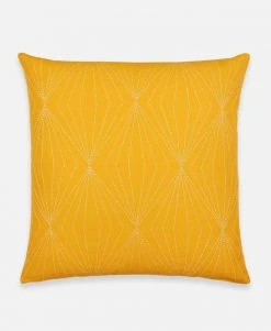 Anchal Prism Throw Pillow - Mustard