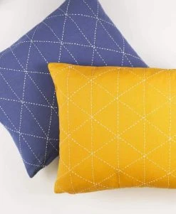 Anchal Home Goods Graph Small Throw Pillow - Mustard