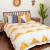Anchal Home Goods Triangle Duvet Cover - Mustard 1 Anchal Home Goods Triangle Duvet Cover - Mustard