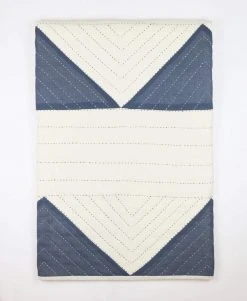 Anchal Home Goods Triangle Throw Quilt - Slate